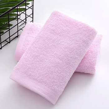 【丝蕴毛巾】丝蕴(syoss)柔软棉质家用毛巾 淡雅棉柔吸水毛巾 蓝/粉色