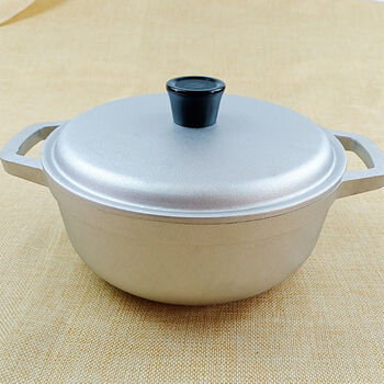 振锦小铝锅铝合金汤锅小号加厚燃气炖煲汤锅抓饭锅户外铝锅 铝盖 口径