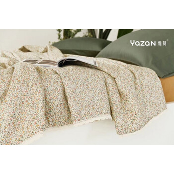 雅赞夏凉被棉纱贡缎莫代尔空调被可水洗机洗不起坨双人单人被薄款似锦