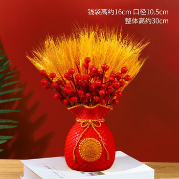 呗杜黄金麦穗仿真花假花大麦摆件家居客厅干花花束插花乔迁开业装饰品