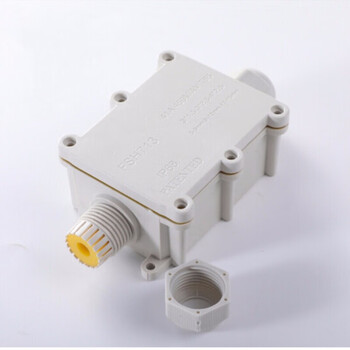 室外防水接线盒两通一进一出 ip68防水等级 白色防水盒户外带端子