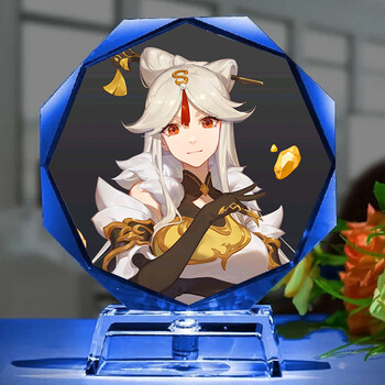 姒桀原神周边发光水晶夜灯钟离雷电将军枫原万叶阿贝多模型摆件手办凝