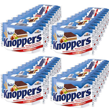 knoppers德国进口牛奶榛子巧克力夹心威化饼干儿童小零食圣诞礼物1g4