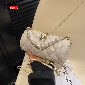 创京懿选女包斜挎包链条包七夕今年流行小众设计包包2024女包百搭珍珠