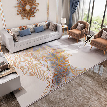 东升室内地毯轻奢简约现代北欧客厅沙发茶几毯垫新中式家用卧室芳华