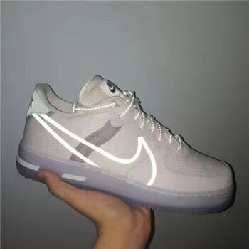 加茜涵莆田纯原air 1 冰块react qs af1骨白冰蓝3m反光空军一号男女