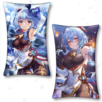 原神抱枕甘雨刻晴胡桃莫娜可莉七七二次元动漫靠枕长枕套毛绒定制 kz