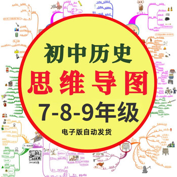 初中历史思维导图七年级上下册历史图片思维导图全套电子版 八年级(44张)