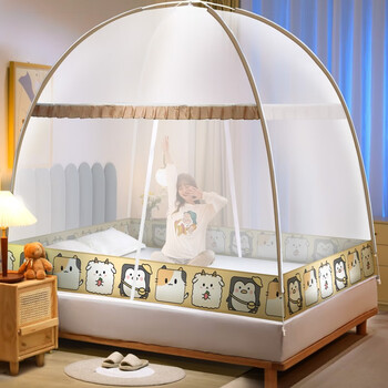 5x2米蒙古包卧室出租房儿童帐篷宿舍 小方块 2.0m床双开门蚊帐