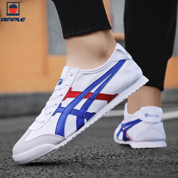 美国苹果apple复古红白蓝经典阿甘鞋男帆布鞋鬼冢鞋情侣鞋时尚潮流