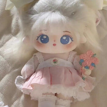 溪悦(shewill)棉花娃娃女娃无雪衣服女孩长头发高温丝全套有骨架无