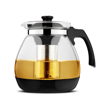 紫丁香冲茶壶花果茶壶耐热耐高温养生玻璃茶壶茶水分离过滤泡茶壶 大号 2300ml