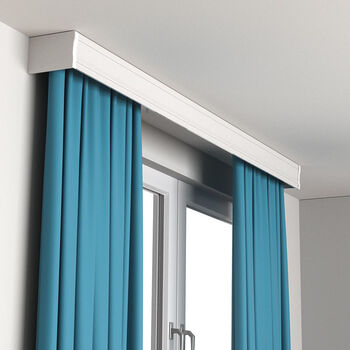 加厚窗帘盒挡板窗帘盒轨道一体窗帘装饰盒子顶侧装双排轨道滑轨 窗帘