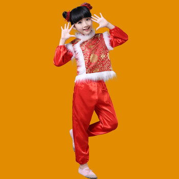 纤多洛儿童拜年服元旦演出服装男童新年中国风童喜庆幼儿园表演服套装