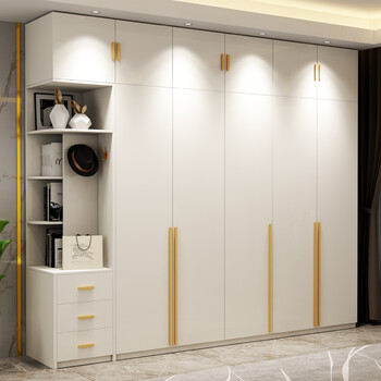 现代简约组装收纳卧室柜子轻奢家用经济型组装大衣橱立柜组合包安装