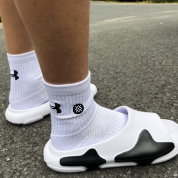 ua联名st美式篮球袜子男士夏季白色中长筒球员版毛巾底实战精英袜ua中