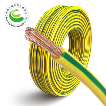 沈阳电线电缆有限公司ZR-BVR-450/750V-1*25mm²单芯多股软铜线阻燃塑铜线 黄绿色 1米