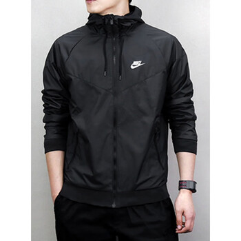 耐克nike冲锋衣男秋季连帽外套梭织速干防风衣风行者运l