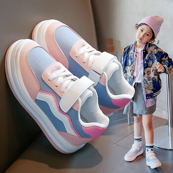 颖督女童鞋2023秋冬季新款儿童运动鞋皮面休闲板鞋中大童女孩春秋鞋子