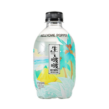 娃哈哈生气啵啵气泡水饮料335ml12瓶整箱装生气啵啵椰子菠萝味1箱共12