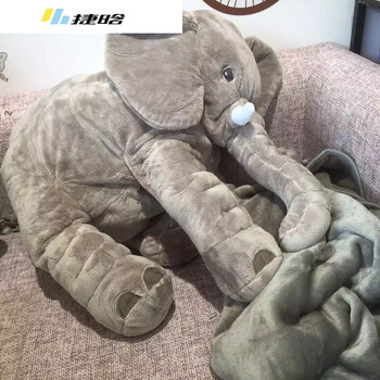 出口 儿童动物大象毛毯枕头两件套超柔软宝宝午睡毯子 大象wb(枕头