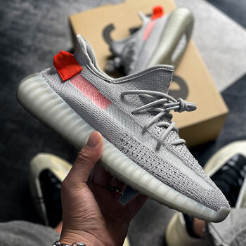 350鞋纯原椰子v2满天星yeezy纯白冰淇淋踩屎感休闲运 尾灯新灰橙 40