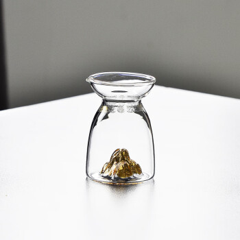 hywlkj钻石金山白酒杯套装创意家用水晶玻璃分酒器小一口杯观山金箔