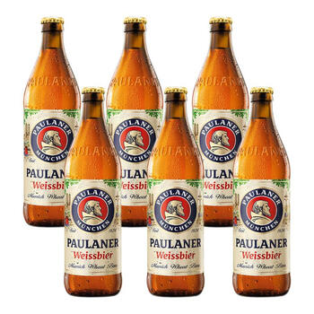 柏龙 小麦白啤酒 德国进口 500ml*6瓶 家庭畅饮