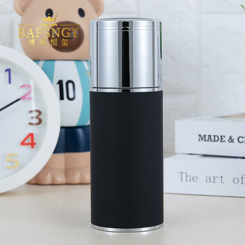 女士纯银保温杯高颜值显温杯小号银水杯子便携银内胆杯  280ml 黑色