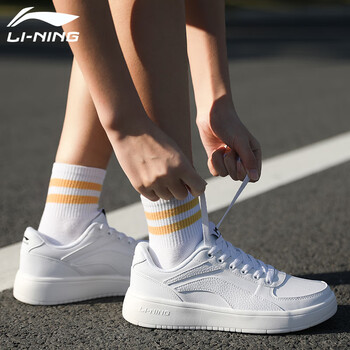 li-ning)女鞋板鞋2023冬季新款休闲鞋运动鞋保暖透气空军一号小白鞋女
