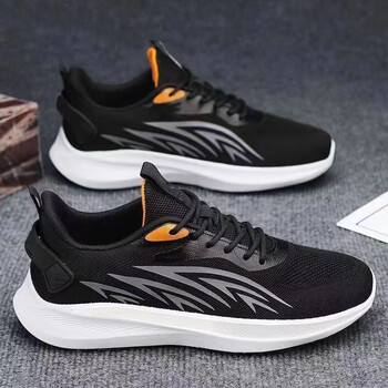 361断码织运动休闲鞋跑步鞋网眼轻便潮流时尚男鞋黑色41