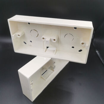 86型/35 pvc全新料明装线盒 加厚阻燃方盒 开关插座接凌栐 双明盒(50