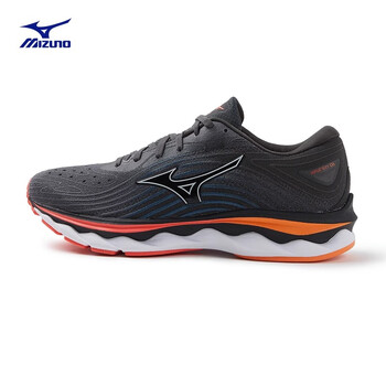 美津浓(mizuno)男女款慢跑鞋缓震耐磨跑步鞋wave sky6 37 72/淡紫/白