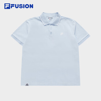 斐乐filafusion潮牌短袖男子2024夏季新款翻领t恤运动上衣莱芜蓝lb1