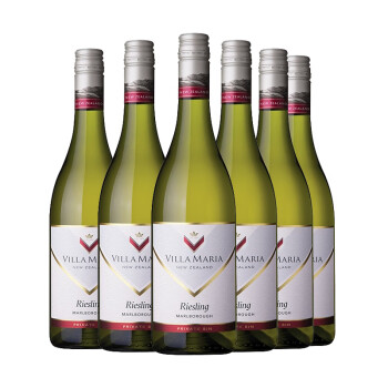 新玛利（Villa Maria）新西兰马尔堡 雷司令半干白葡萄酒750ml*6 整箱