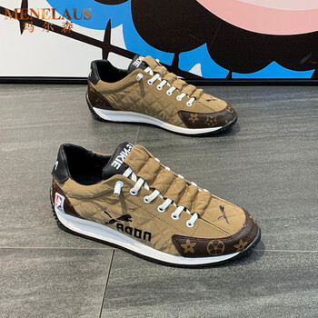 玛尔森menelaus品牌奢侈男鞋2024夏季新款阿甘鞋男百搭小白鞋子男士