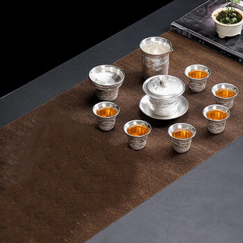 整套浮雕鎏银茶具套装【图片 价格 品牌 报价】-京东