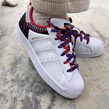 阿迪达斯adidas三叶草superstar女子大童小白鞋贝壳头休闲板鞋gz7350