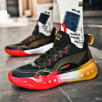 tkgk李·宁寕驭帅低帮夜光篮球鞋男女巴特勒十四代青少年中学生实 黑