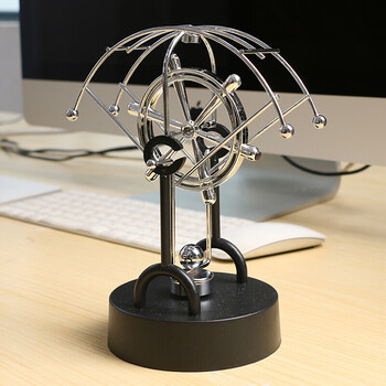 摆球金属撞球混沌摆碰撞球永动球摆球器磁悬浮摆件 半圆船舶混沌摆