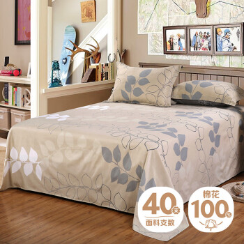 艾薇 床单三件套纯棉床单枕套 单人床三件套  帕米拉 床单230*250cm