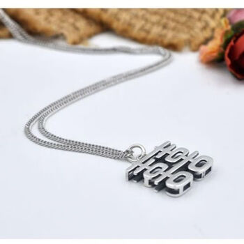 银嘉好纯足银99双喜字圆形吊坠方形囍字毛衣链项链时尚女士款复古民族