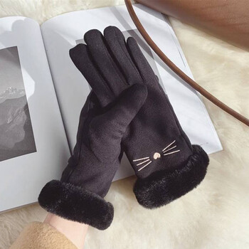 ebye零下40度防寒德绒手套女款冬季抓绒高级加绒保暖冬天骑车防风触屏