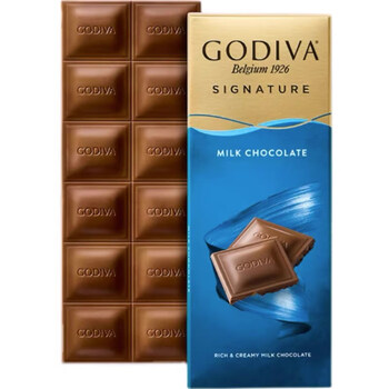 歌帝梵godiva一片进口歌帝梵黑巧克力牛奶90克排块现货礼物零食牛奶