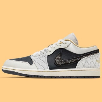 耐克aj1air乔1low黑灰绸缎复古低帮实战篮球鞋运动3636