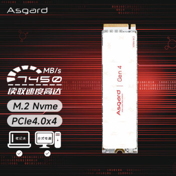 ˹أAsgard M.2 Nvme 2280 SSD̬Ӳ AN4+ 1T 7450MB/s ȶȡ PCIe4.0 Gen4  羺Ϸ̬