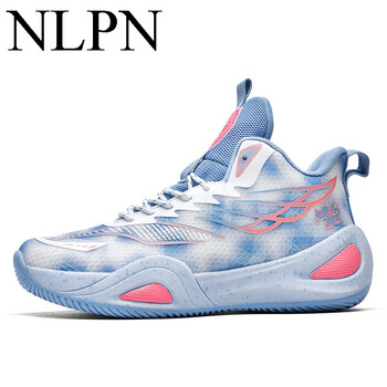 nlpn篮球鞋男女学生训练球鞋儿童运动鞋青少年比赛专用鞋d880白蓝36