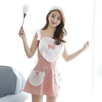 霏慕情趣内衣女极度诱 冰丝绸小清新睡衣 夜店制服小姐装 性感睡衣
