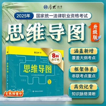 厚大法考2025思维导图 法考备考知识点体系思路梳理 部门法知识点简化梳理思维导图