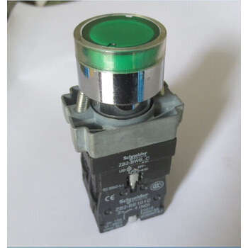 施耐德带灯按钮开关自复位zb2bw33czb2bwb5c带指示灯的按钮开关白色